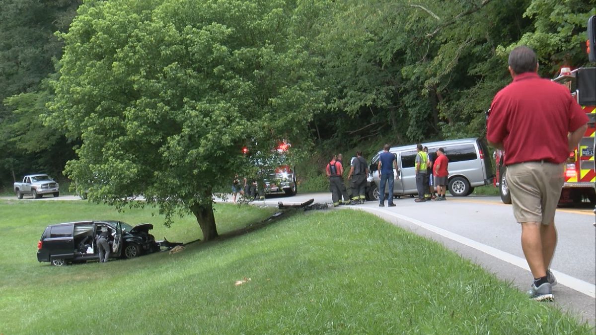 Three people transported to United Hospital Center after a two vehicle accident on Saltwell Road in Shinnston.