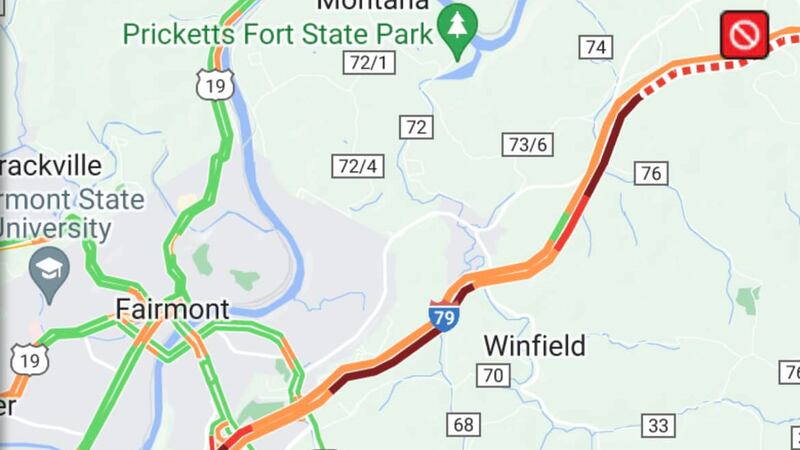 Crash closes portion of I-79 near mile marker 142