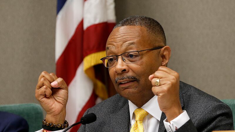 FILE - In this April 9, 2019 file photo, Assemblyman Reginald Jones-Sawyer, D-Los Angeles,...