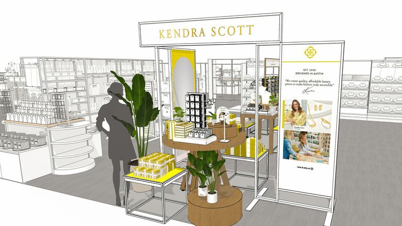 Shoppers will find a dedicated Kendra Scott section at select Target stores within the jewelry...