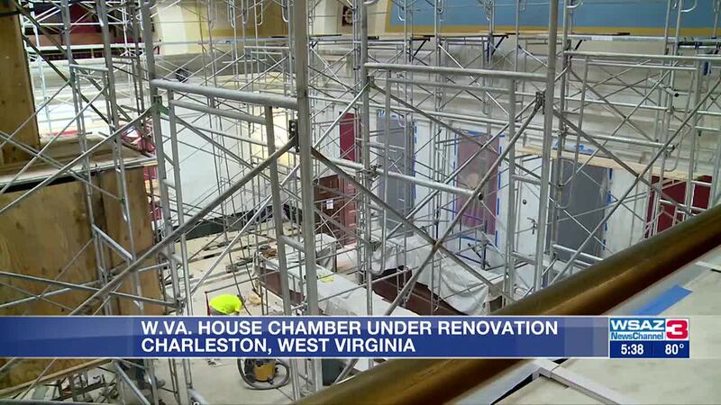 W.Va. House Chamber under renovation