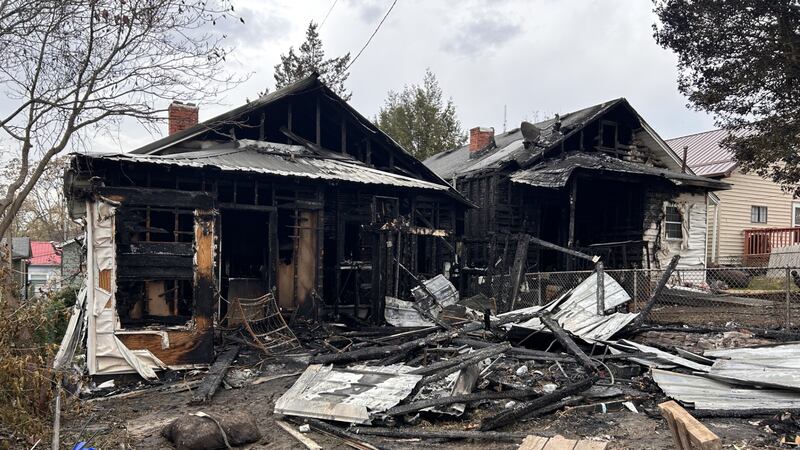A space heater sparked flames that spread and destroyed two homes on Sunday in Charleston,...